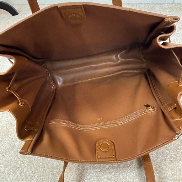 JW PEI Linda Tote Bag Latte Brown Faux Leather Tote Bag With Multiple‎ Pockets - Picture 7 of 14